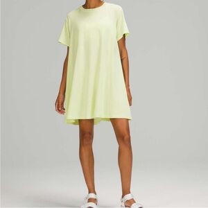 lululemon all yours tee dress in Crispin Green